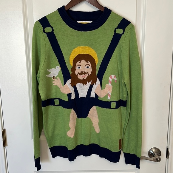 Tipsy Elves, Sweet Baby Jesus Ugly Christmas Sweater, Medium - Picture 1 of 4